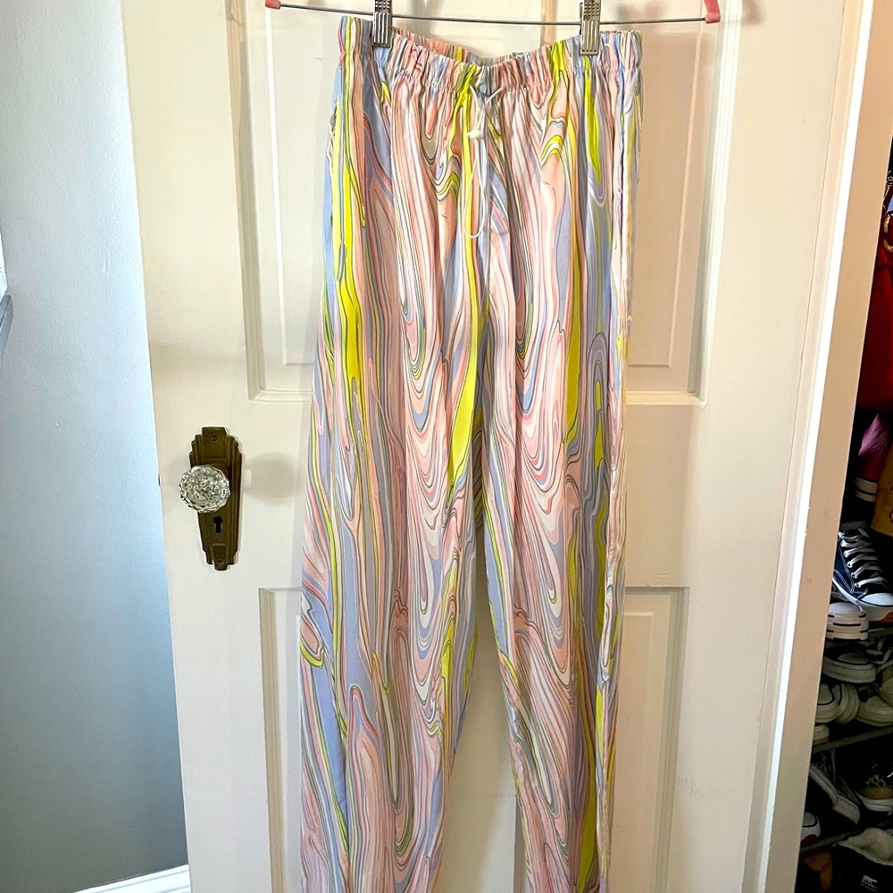 @Shop_Peche Pink Marble Lounge Pants